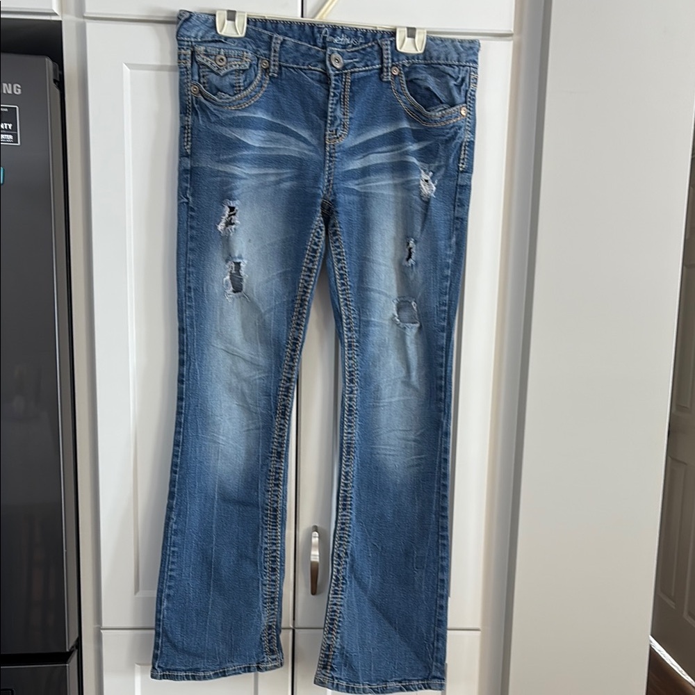 Distressed Blue Jeans by Amethyst Jeans